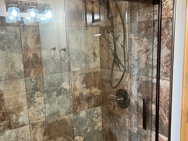 Upstairs bathroom shower!
