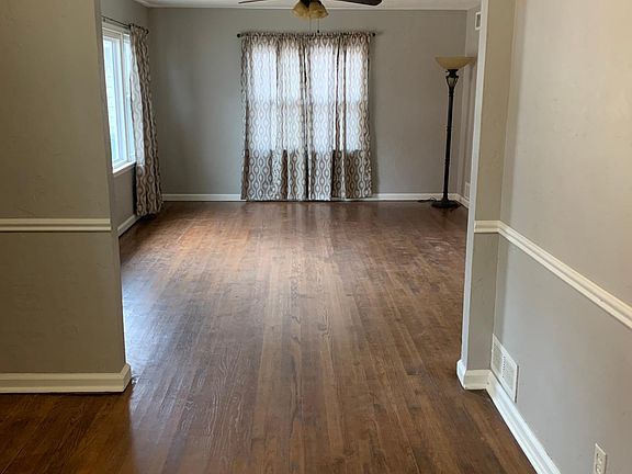 View from dining area into living room
