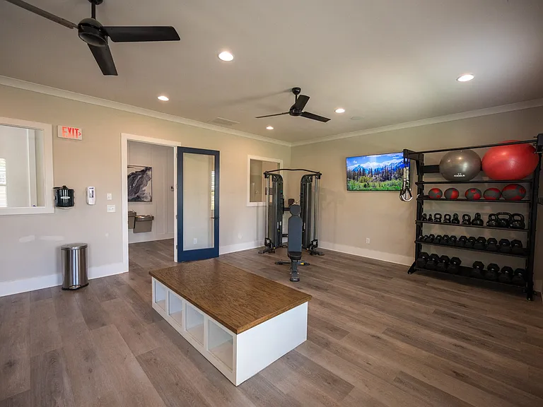 Yoga Studio that is part of the Fitness Center, inside the Clubhouse