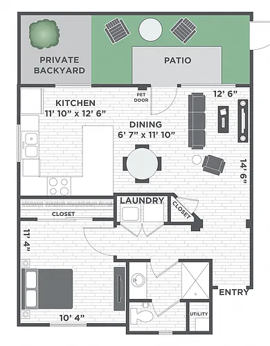 Floor plan One Bedroom