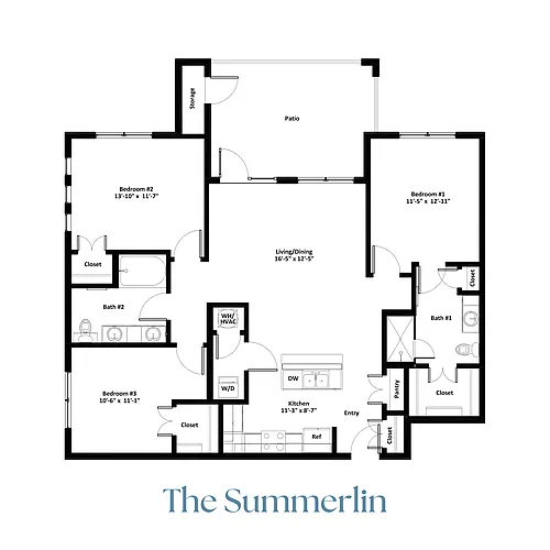 Floor plan 3 Br / 2 Ba