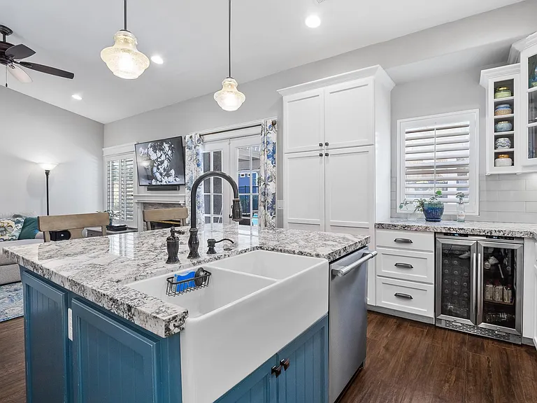 Farm House Sink and Beverage Fridge