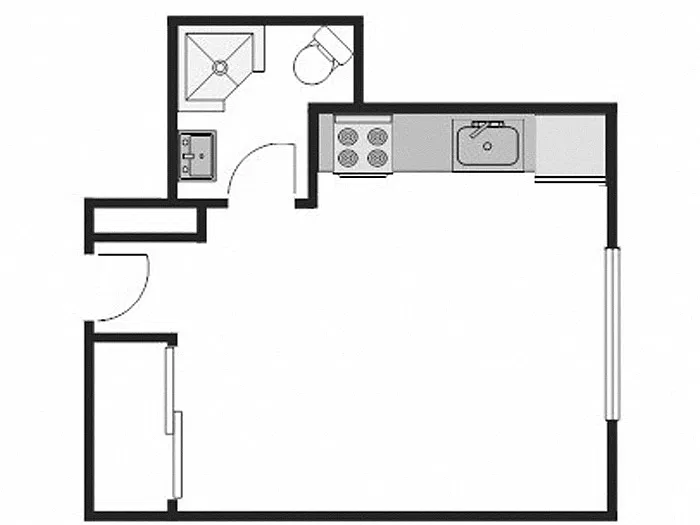 Floor plan Studio: Type D