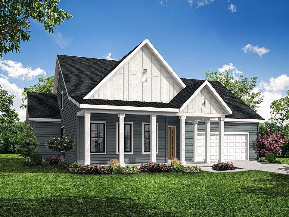 Front elevation of the Carolina model from Garman Builders