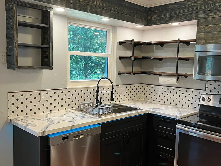 Reclaimed wood accents
