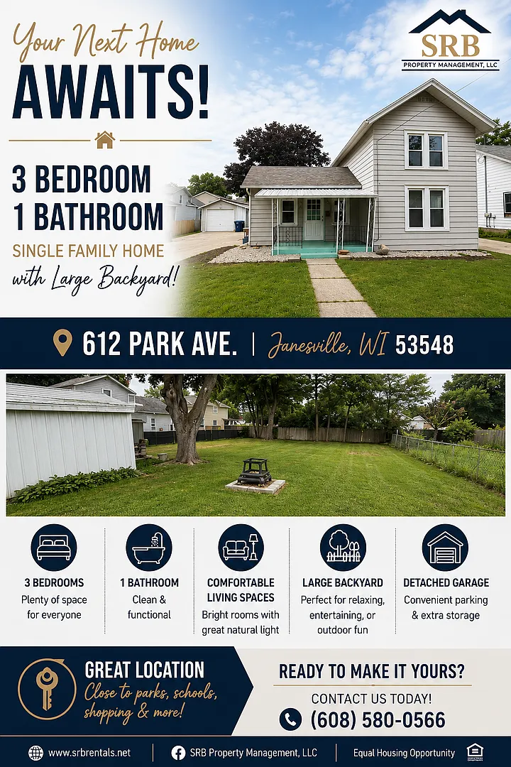 Spacious 3-Bedroom Single-Family Home with Large Backyard — Photo 1