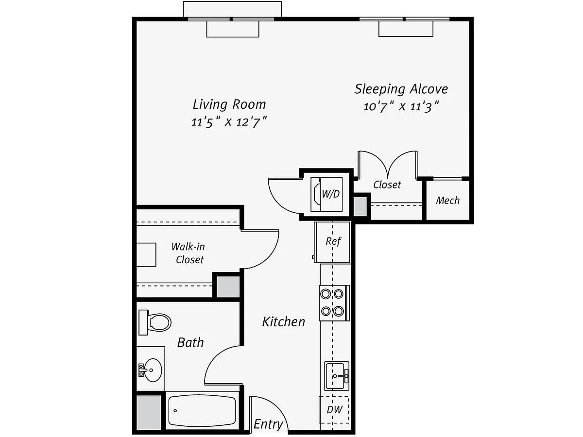 Floor plan S1 South FR Studio