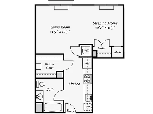 Floor plan S1 South FR Studio
