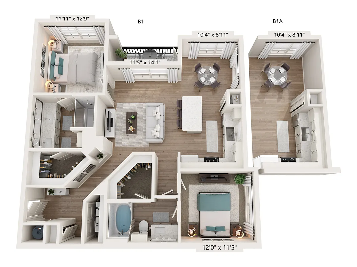 Floor plan B1B