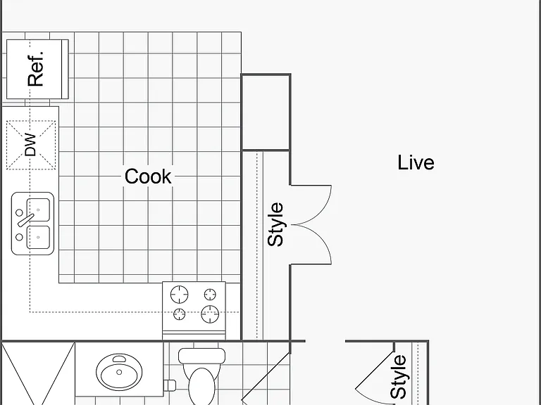 Brady | Studio Floorplan Brady | Studio Floorplan