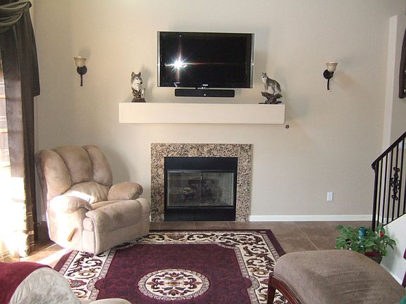 Fireplace and Flat screen