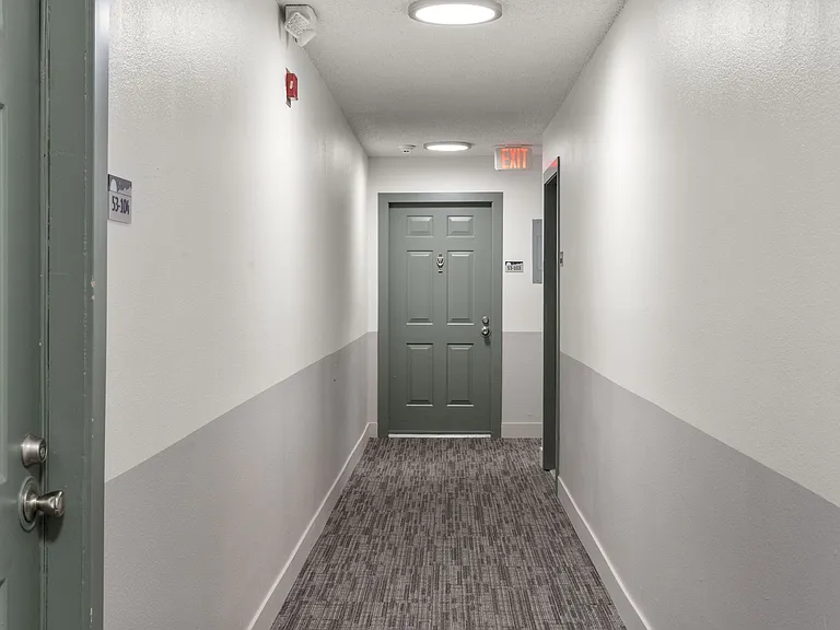 The Interior Hallways at Horizon East Apartments.