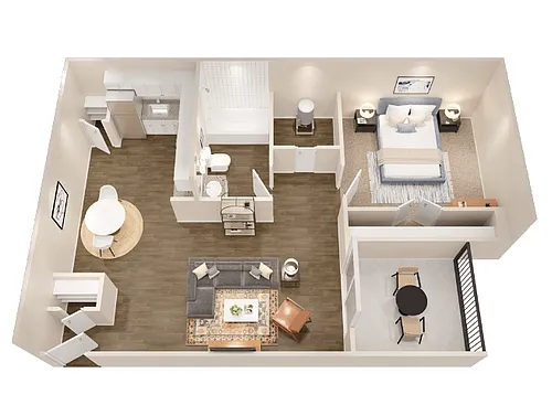 Floor plan Classic One Bedroom