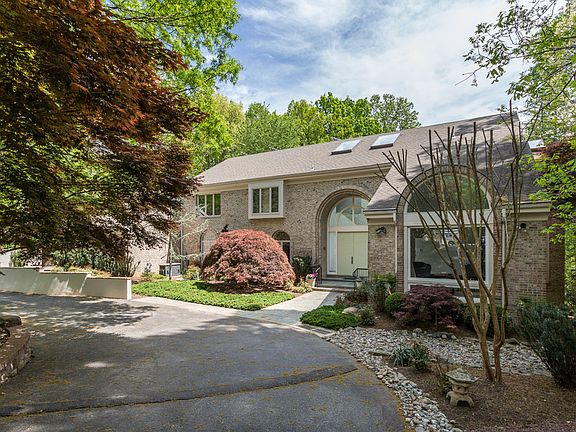 Private circular driving leading to home