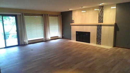 Living room with fireplace
