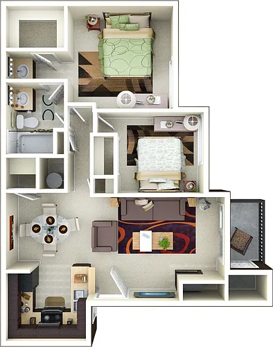 Floor plan 2x1 Luxury