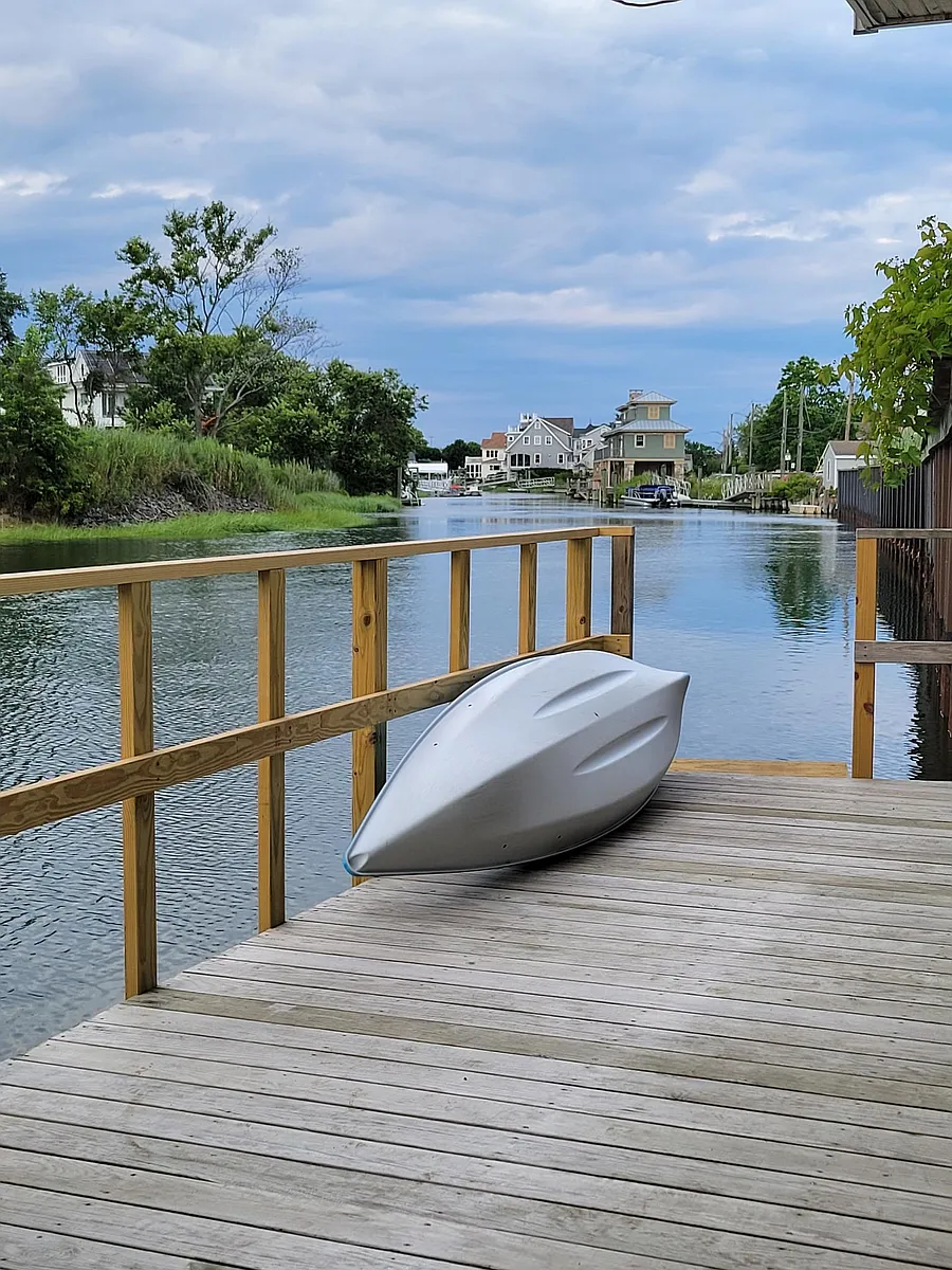 view from waterfront deck upstream - 2016 Fairfield Beach Rd