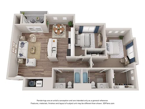 Floor plan 2 Bedroom Flat