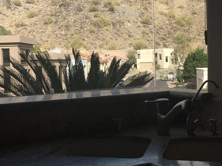 View while doing dishes