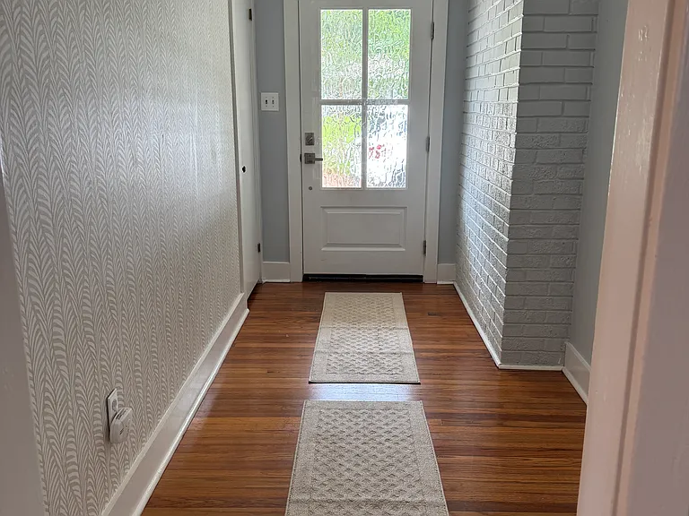 Front hallway - original, newly refinished hardwoord floors
