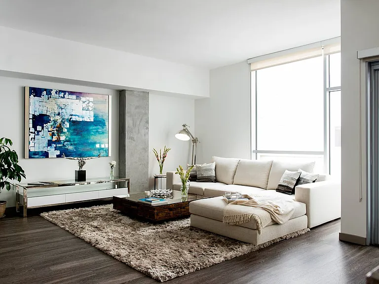 Living space at 1600 Vine in Hollywood, CA.