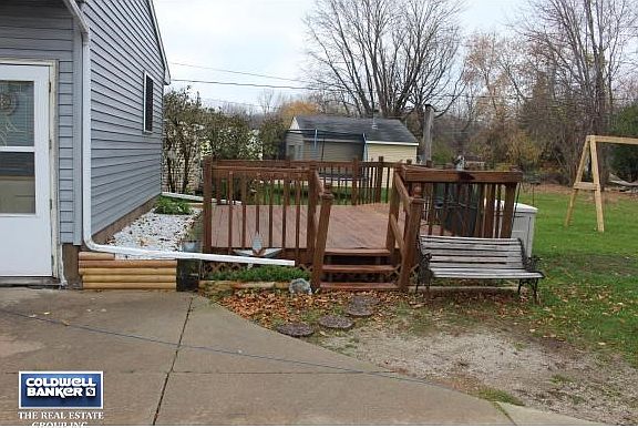 Deck on back side of home