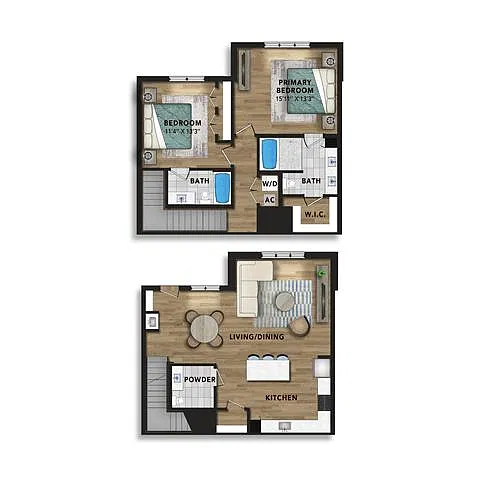 Floor plan 2-Story Penthouse A