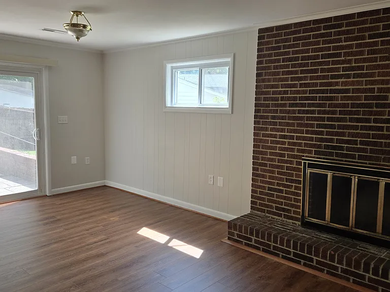 Downstairs fireplace