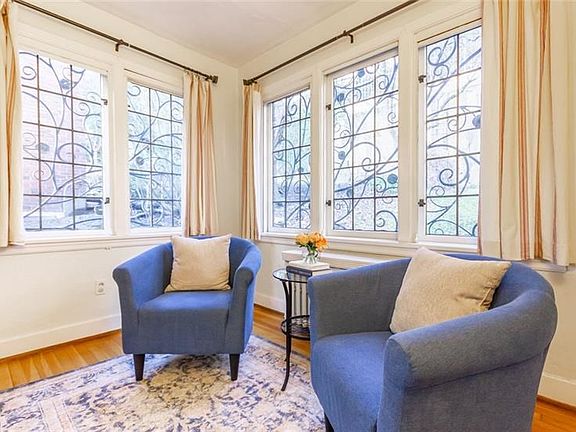 Small study space makes for a great reading room, play room or first floor office or homework space.