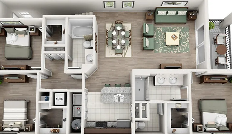 The Veridian floor plan Avana Cypress Creek
