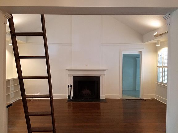 View of fireplace