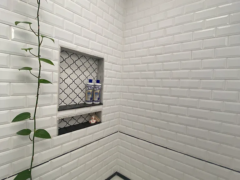 Custom shower nook.