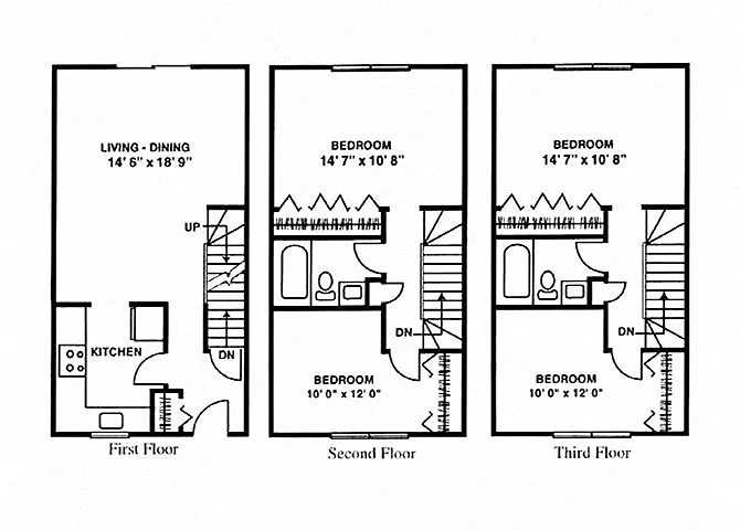 Floor plan 4 Bedroom Townhouse