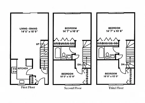 Floor plan 4 Bedroom Townhouse