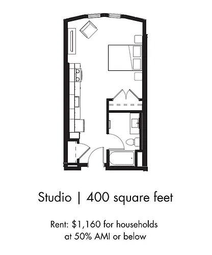 Floor plan Studio B