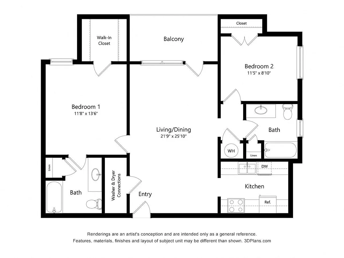 Floor plan Two Bedroom