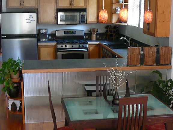Dining room and kitchen