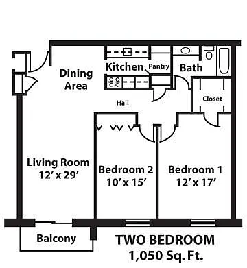 Floor plan 2 Bedroom