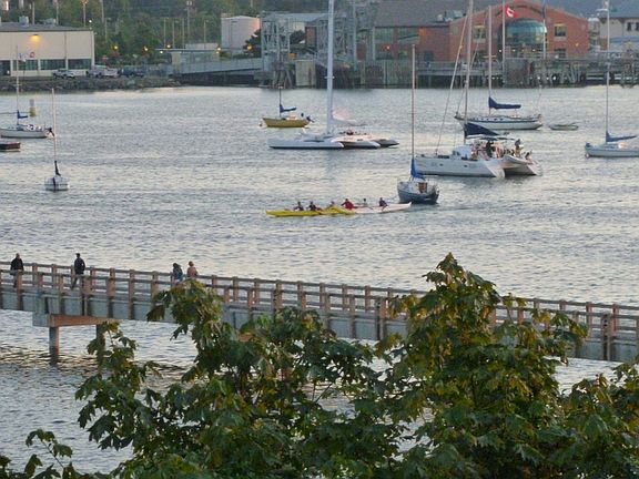 Looking south to the Fairhaven harbor