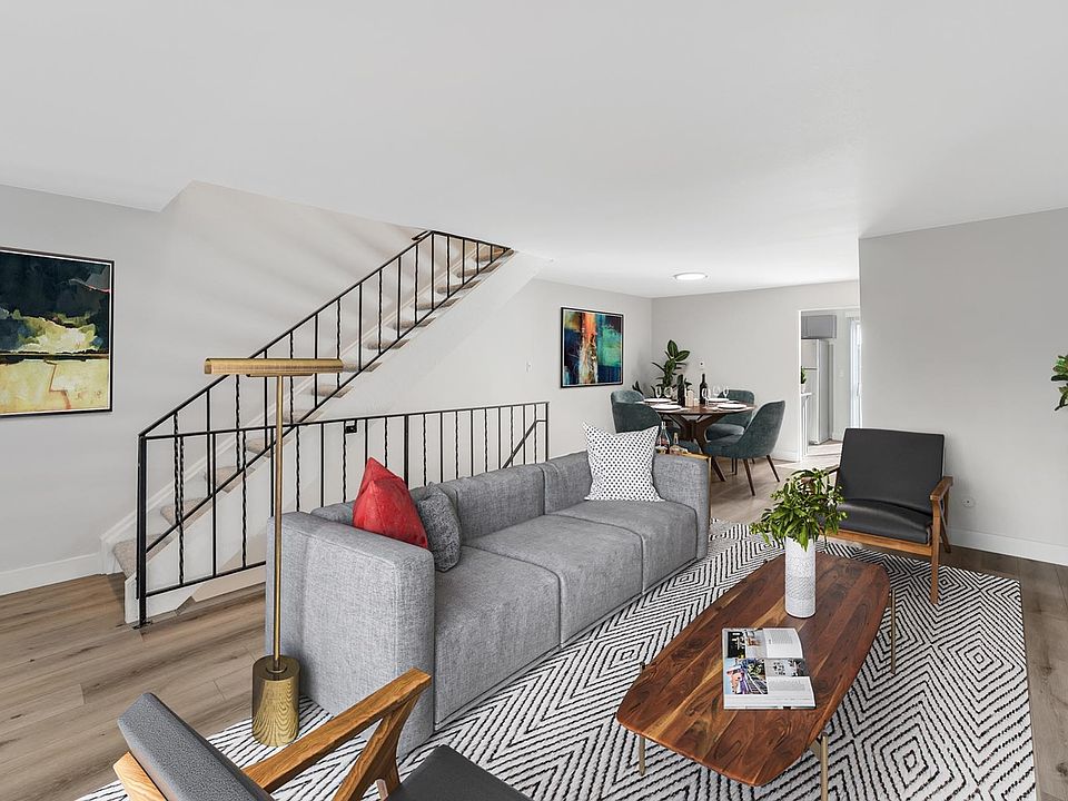 Staged Renovated Townhome Living Space