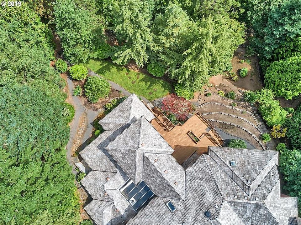 Aerial view of the house