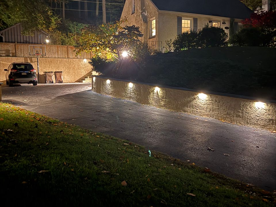 Automatic lights for parking convenience.