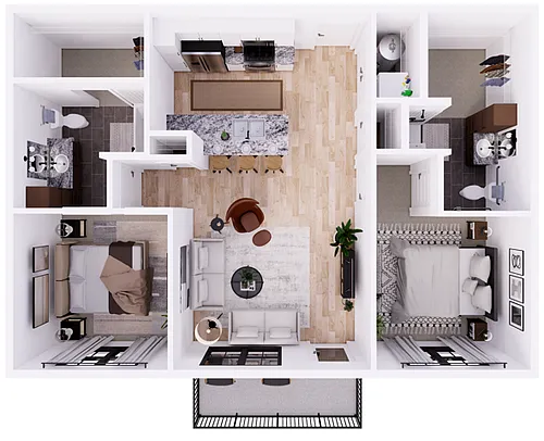 Floor plan Thomas-2B-ADA