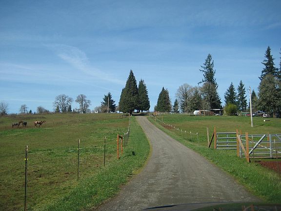 Private home at the top of the hill on a private road