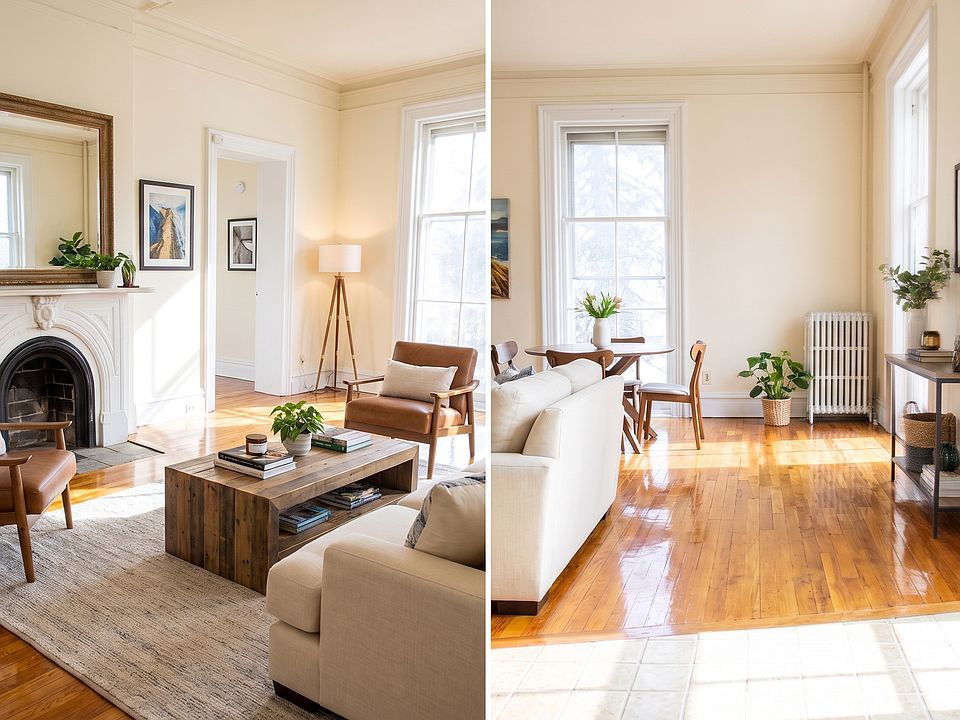 Extra large living room with cathedral ceiling and floor to ceiling large window