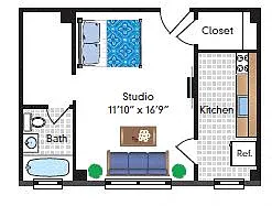 Floor plan Studio 07 Tier