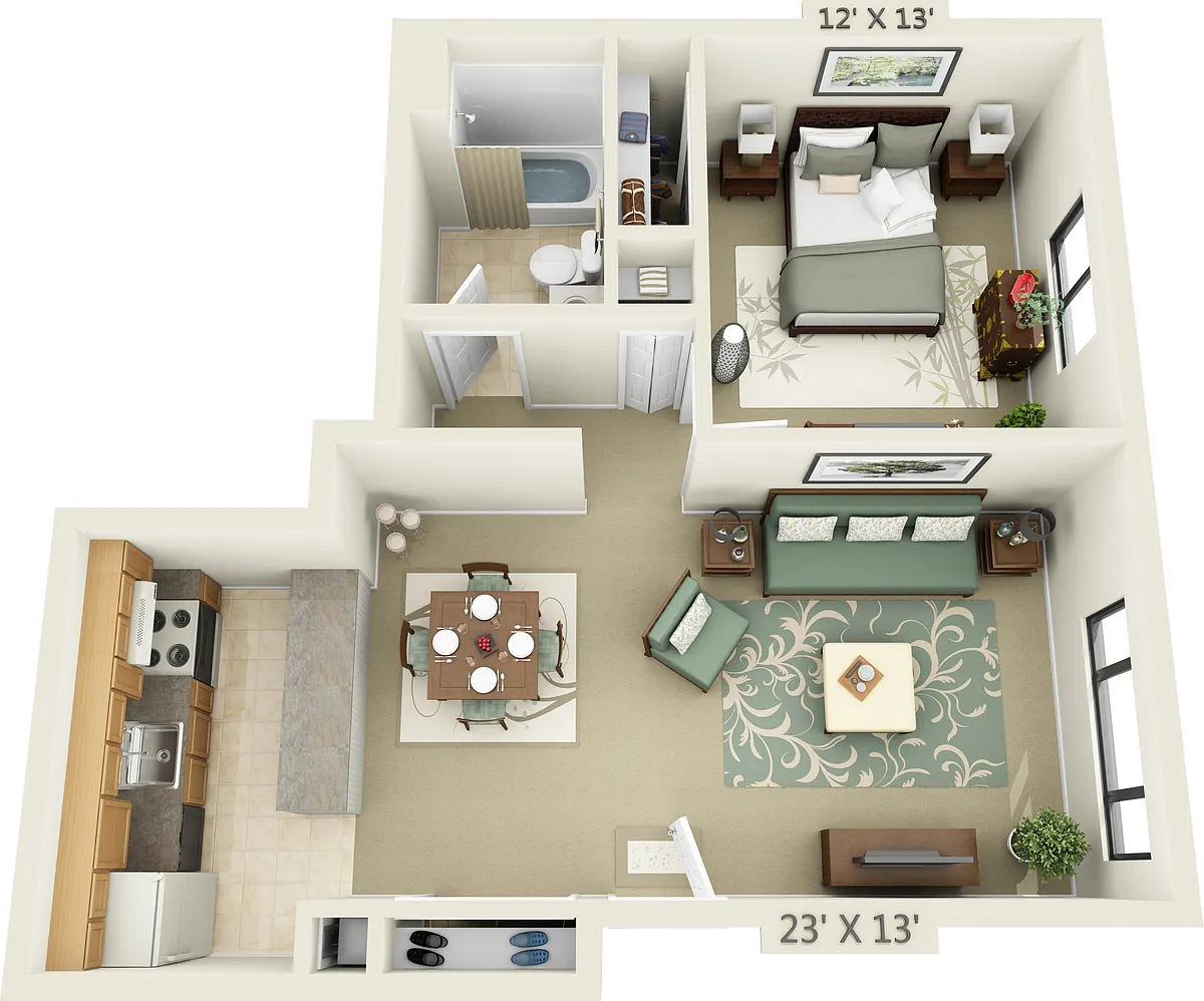 Floor plan 1 Bedroom