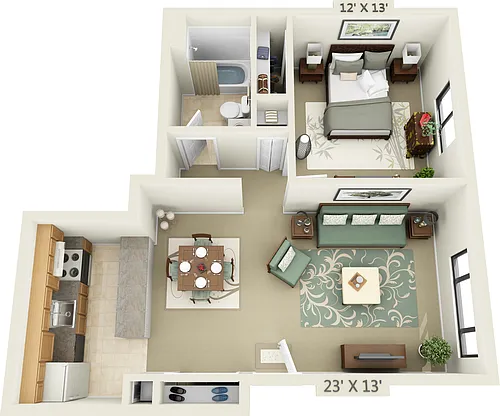Floor plan 1 Bedroom