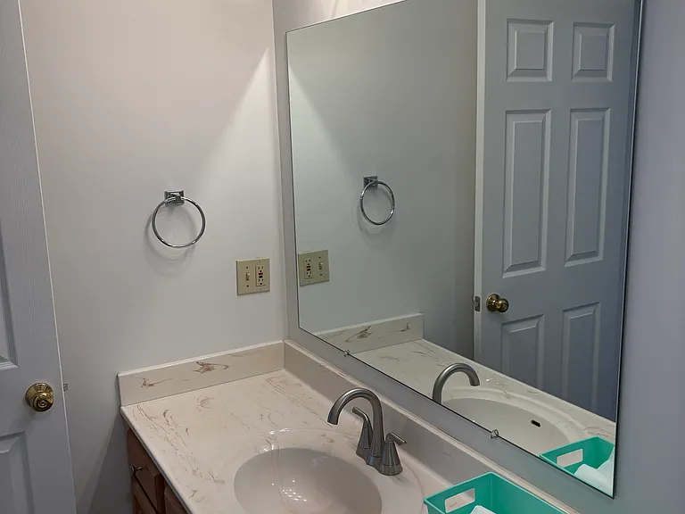 Vanity in the bathroom