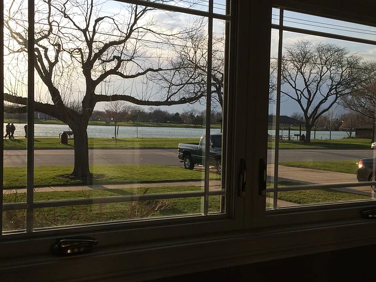 lake view from dining room windows